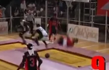 Slamball (koszykówka na trampolinach) 10 najlepszych akcji meczu Riders vs Mob