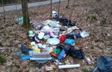 Śmieci po imprezie wyrzucone do lasu. EKO Challenge znalazł ich właścicielkę