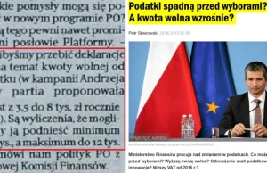 PO gasi nieodpowiedzialne zapędy PO - jak to było z kwotą wolną od podatku