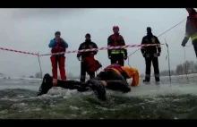 Szkolenie lodowe ratowników wodnych i strażaków