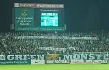 Oprawa kibiców Ferencvaros Budapeszt dla Polski niepodległej.