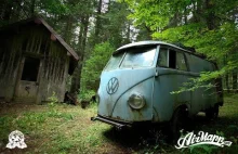 VW 1955 Panelvan - niezwykłe znalezisko w lesie.