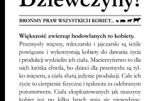 Feministki nawołują do ochrony zwierząt bo większość zwierząt z ferm to kobiety