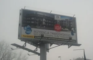 Szyderczy bilboard krakowskiego dewelopera