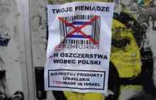Antyizraelskie plakaty w Warszawie