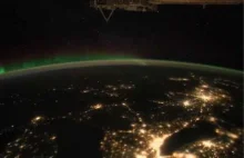 Przelot ISS nad USA nocą