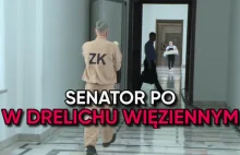 Rulewski w Senacie w więziennym drelichu. "Kraj zamienia się w zakład...