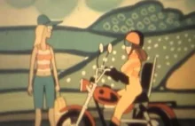 Reklama motocykli marki WSK z lat 70-tych