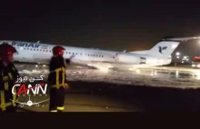 Samolot zapalił się na lotnisku w Teheranie