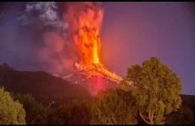 Wczorajszy wybuch wulkanu Villarrica znajdującego się w Chile